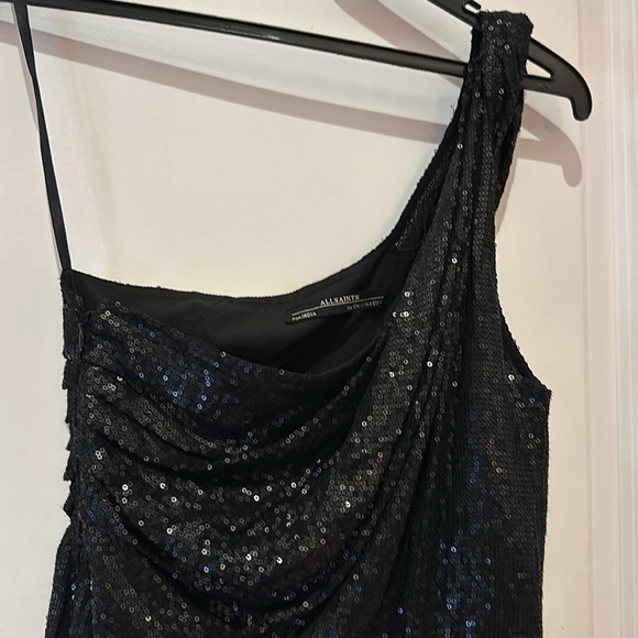AllSaints One Shoulder Sequin Mini Dress 🖤✨ - Picture 5 of 12